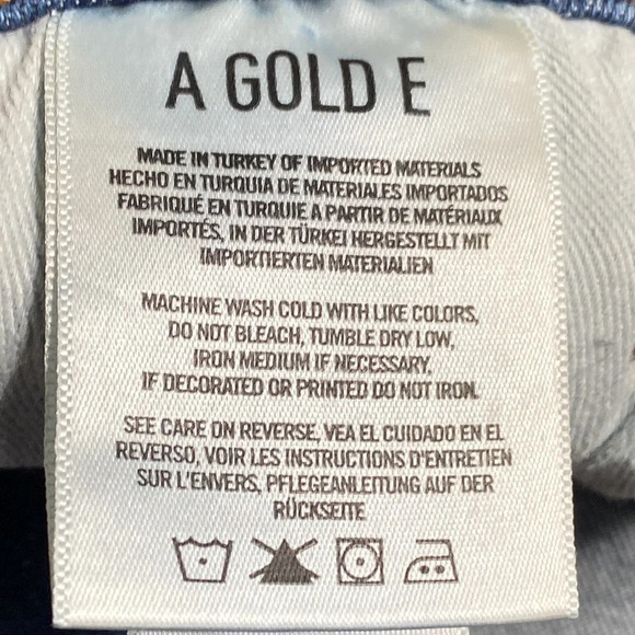 AGOLDE Sophie Medium Wash High Rise Distressed Skinny Crop Denim Jeans Size 25 - Picture 8 of 9